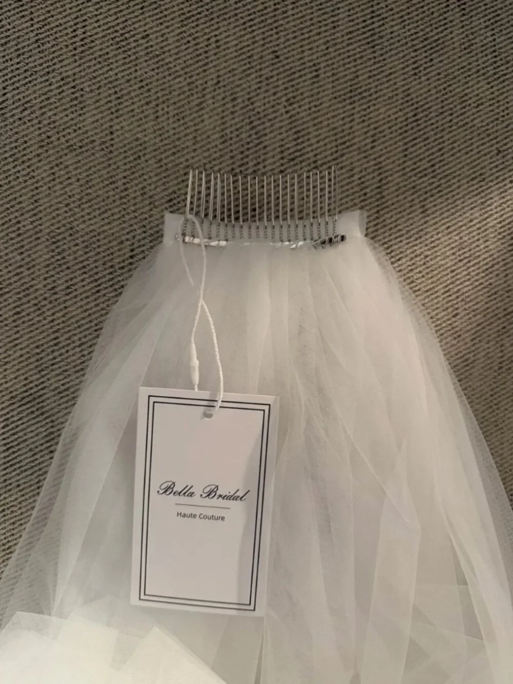 Satin Trim Cathedral Wedding Veil